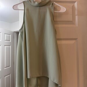 Topshop Mint Green Sleeveless Blouse